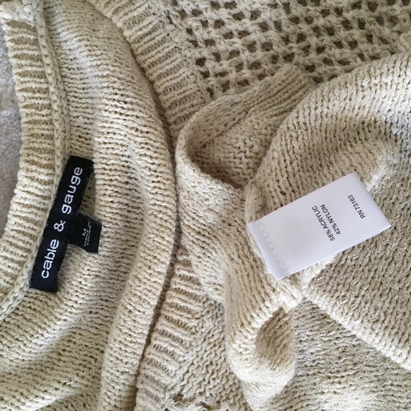 Cable And Gauge Open Knit Sweater Tank 